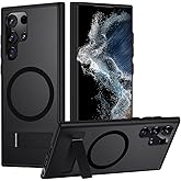 TIANNIUKE Magnetic Case for Samsung Galaxy S22 Ultra,Compatible with MagSafe,Adjustable Kickstand,Translucent Matte Anti-Fingerprint,Shockproof Protective Phone Case for Galaxy S22 Ultra Case