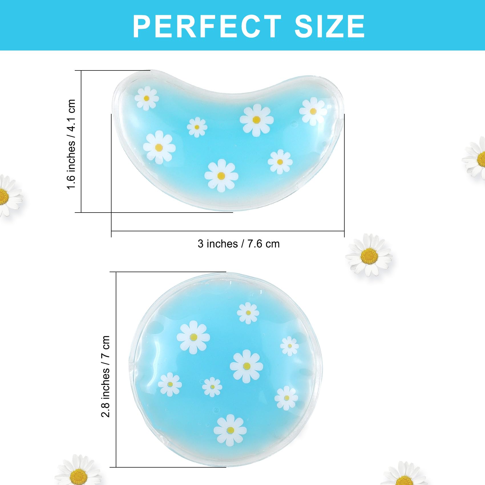 Gel Ice Pack Reusable Cooling Eye Pads and Under Patches,Eye Hot Cold Treatment for Redness,Pain Relief Relax