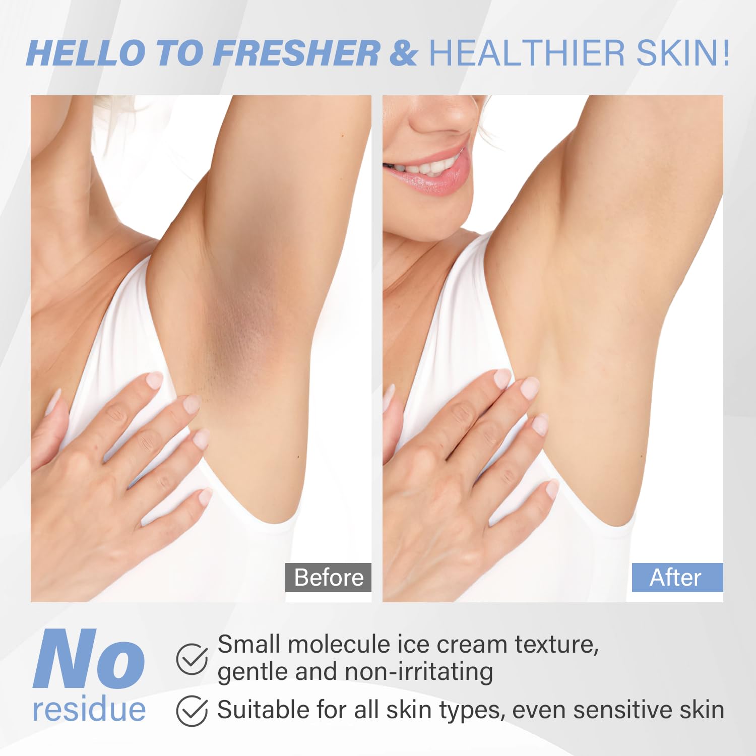 Charcoal Underarm Detox Scrub for Odor Control, Dark Armpits Spots Remover, Armpit Detox & Bikini Area Body Scrub Exfoliating & Moisturizing, Natural Deodorant Scrub for Women & Men, 7.7 Oz