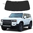 Windshield Sunshade Fit for Toyota Land Cruiser 250 Prado J250 LC250 2024+, Folding Car Sun Shade for Front Window, Auto Sun Protection Visors Blocks UV Rays and Keeps Vehicle Cool(Black)