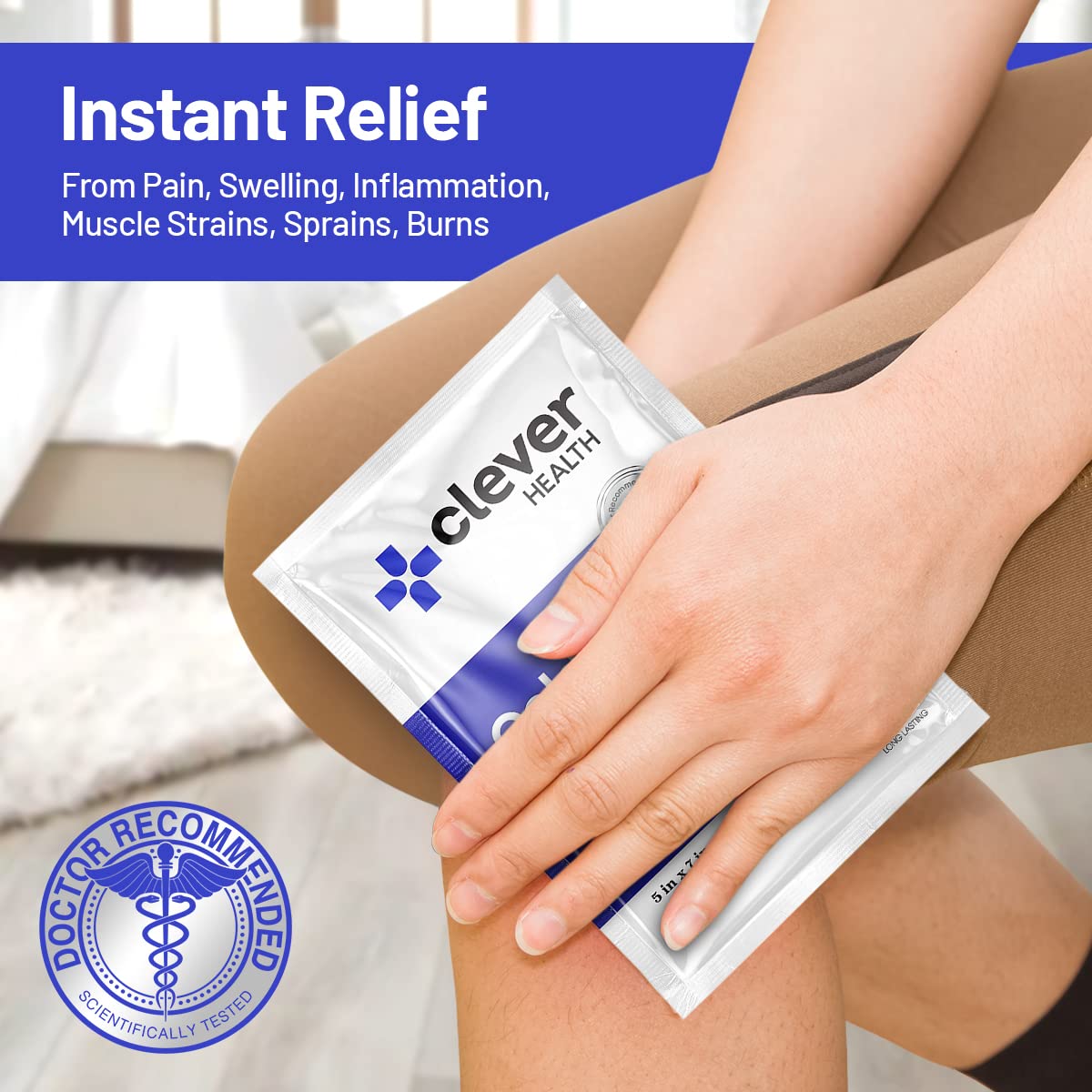 Instant Cold Pack | Disposable Ice Packs - Cold Therapy - for Injuries, Swelling, Inflammation, Muscle Strains, Sprains, Perfect for First aid Kit, Outdoor Activities, Athletes. 5x7 Inches, 6 Pack.