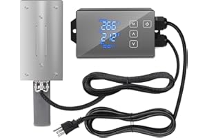 ZUOMENG 120V 100W Electric Heat Magnet Heater with Smart Temperature Controller (32-302°F Adjustable), LCD Display for Real-Time Temp & Time, Ideal for Cars, Trucks, Tractors & Other Equipment