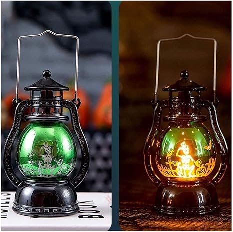 Amazon Co Jp ハロウィン吊りランタン ハロウィーンレトロなオイルランプ ハロウィーン手持ち雰囲気ランプシミュレーションレトロフレイムランプのためのハロウィーンの装飾やクリエイティブギフトランタン飾り 2パック Color B ホーム キッチン