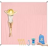BYDOLL Nylon Beach Blanket Waterproof Sandproof Oversized 7'x7' Suits 1-5 Adults Sand Free Extra Large Blanket Lightweight Soft Picnic Mat for Beach Travel Camping