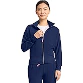 Med Couture Scrub Jackets for Woman Cropped Warm Up Jacket with 2 Pockets, Moisture Wicking Fabric & 360° Stretch - MC303