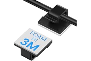 TEZOP 60 Pcs Small Black Adhesive Cable Clips for Cord Management Under Desk Nightstand Phone PC Charger Plug Speaker Cord Holder Keeper Hook Wall Wire Organizer Car Dash Cam Ethernet Christmas Light