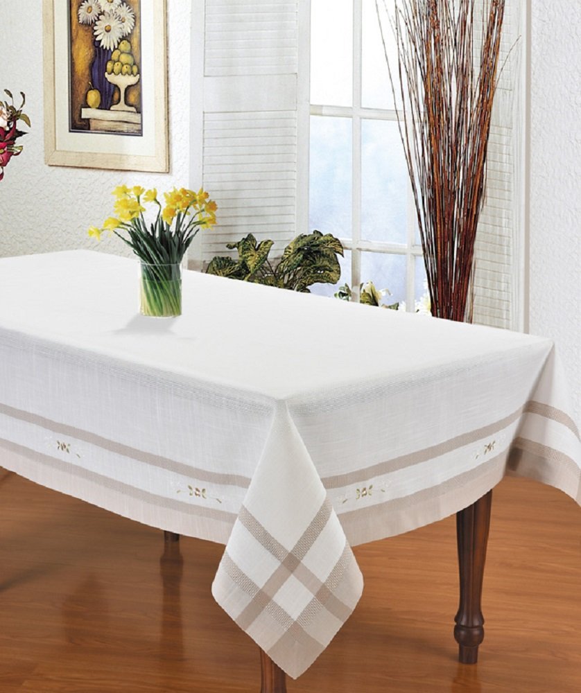 Royal Bedding Vienna Table Cloth, Luxury Embroidered Table