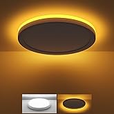 Fairdeer 12 Inch LED Ceiling Light with Night Light, 24W 2400LM 3000K Warm to 6500K Cold Selectable, Small Round White Flush 