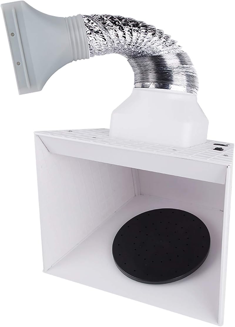 Fengda BD-515 Portable Airbrush Spray Booth with LED Lights Turntable 220V