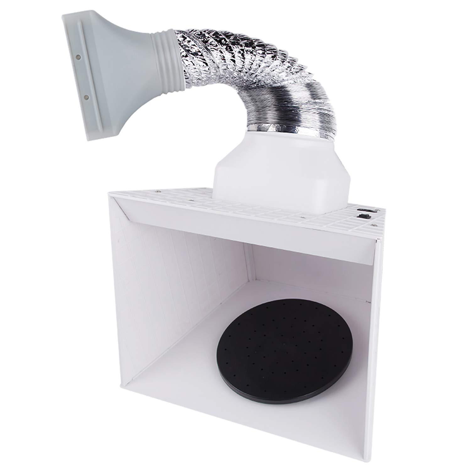 Fengda Portable Airbrush Hobby Spray Booth Spray Box BD-515 with LED Lights & Turntable for Spraying Models, Arts, Crafts, Cake Decorating, Make-up, Nail, handicrafts,etc