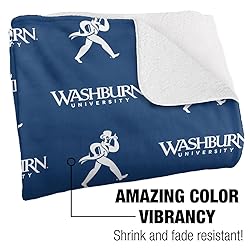 Washburn University Logo Pattern Sherpa