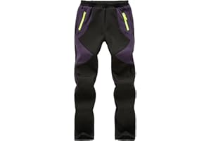 nayjury Kids Boys Girls Hiking Snow Ski Pants Waterproof Winter Warm Elastic Waist Pants Fleece Lined with Zipper Pockets