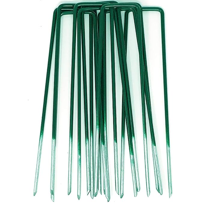GardenPrime 50x Erdanker, halbgrün, feuerverzinkt, Kunstrasenanker (50)