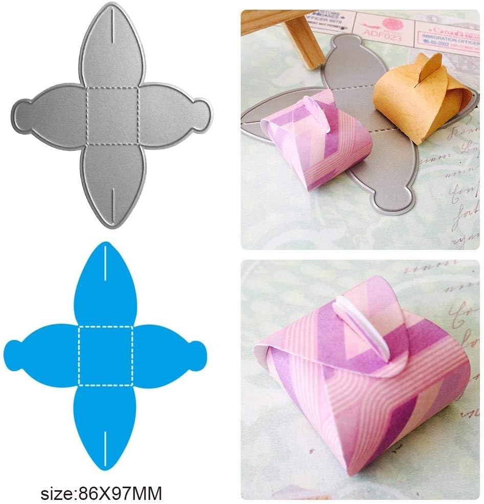 Macrorun Gift Box Cutting Dies Die Cut Stencils Embossing DIY Metal Cutting Die for Scrapbook Photo Album Paper Cards Craft Decorative