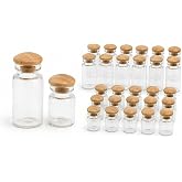 LOGOFUN 24 Pcs Dollhouse Miniature Glass Bottle with Cork | 1:12 Scale; Scaled for Small Room Layouts, Useful for Diorama Scenes, Easy to Coordinate with Existing Decor