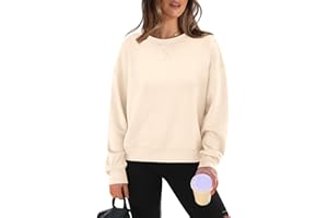 WIHOLL Womens Long Sleeve Crop Tops Crewneck Pullover Shirts Lightweight Sweatshirts 2024 Fall Fashion Clothes