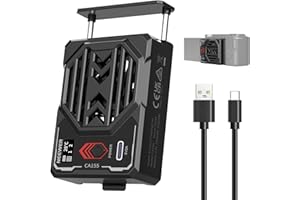 NEEWER Basics Camera Cooling Fan with Battery, Spring Loaded External Cooler Type C PD Fast Charging & Real Time Display, Com