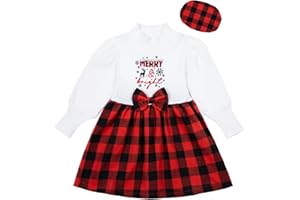 TAGYUM Toddler Baby Girls Dress Plaid Ruffle Flannel Long Sleeve Button Zip A-Line Tiered Dress Fall Winter Outfits