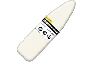 UniSimp Ironing Board Cover and Pad 15X54“ - Extra Thick Natural Cotton, Scorch & Stain-Resistant Padding, Standard Size Iron