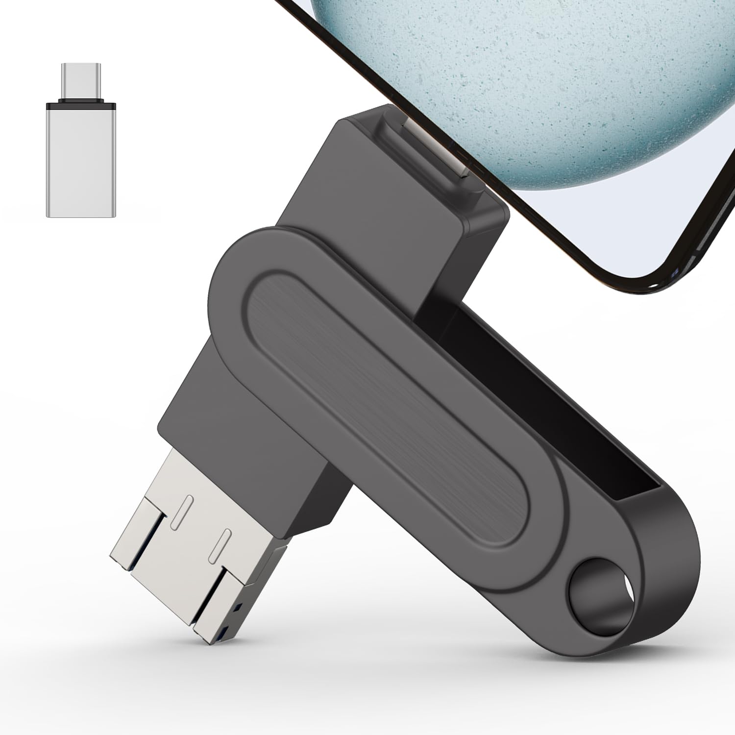 Photo 1 of 512GB Qainerly Photo Stick for Phone Flash Drive,4in1 Memory Stick for Photos and Videos USB Stick External Storage Compatible for iPhone/iPad/Android/PC