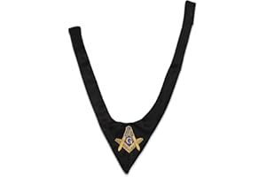 THE MASONIC EXCHANGE Square & Compass Masonic Cravat - [Black & Gold]