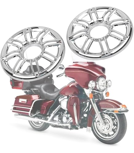 Copertura Altoparlanti Cromata Per Harley Touring Electra Glide 2006-2013 - 2 Pezzi, Design In ABS - Foto 7