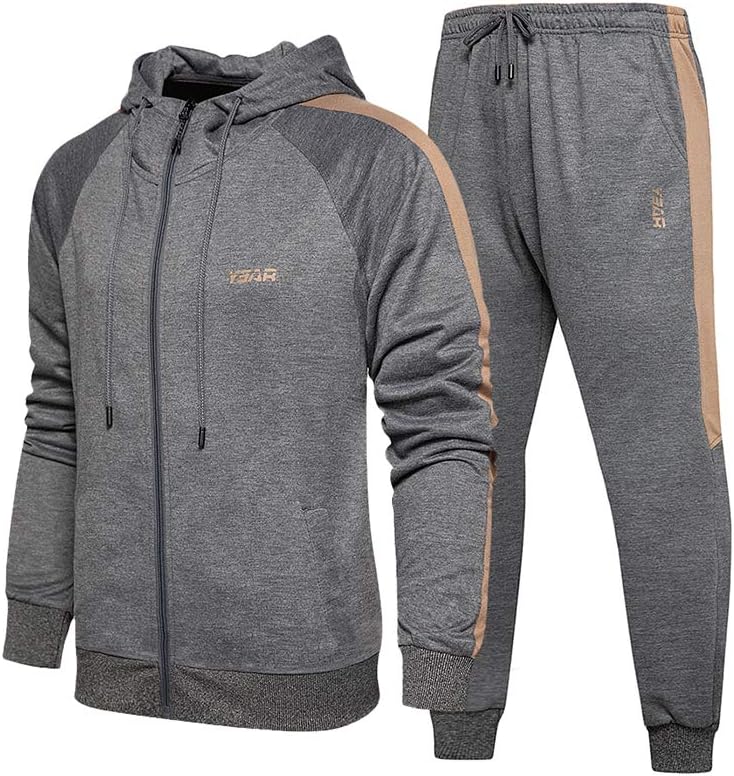Lavnis Men's Casual Tracksuit Long Sleeve Running Jogging Athletic Sports Set