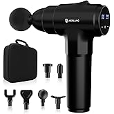 AERLANG Massage Gun, Deep Tissue Muscle Back Massage for Athletes Pain Relief, Percussion Massager with 6 Massages Heads & 20