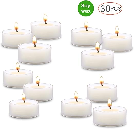 Natural White Color TELOSMA Soy Tealight Candle Natural Soy scented