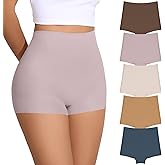 FallSweet No Show Boy Shorts Underwear for Women Seamless Panties Boxer Briefs Pack