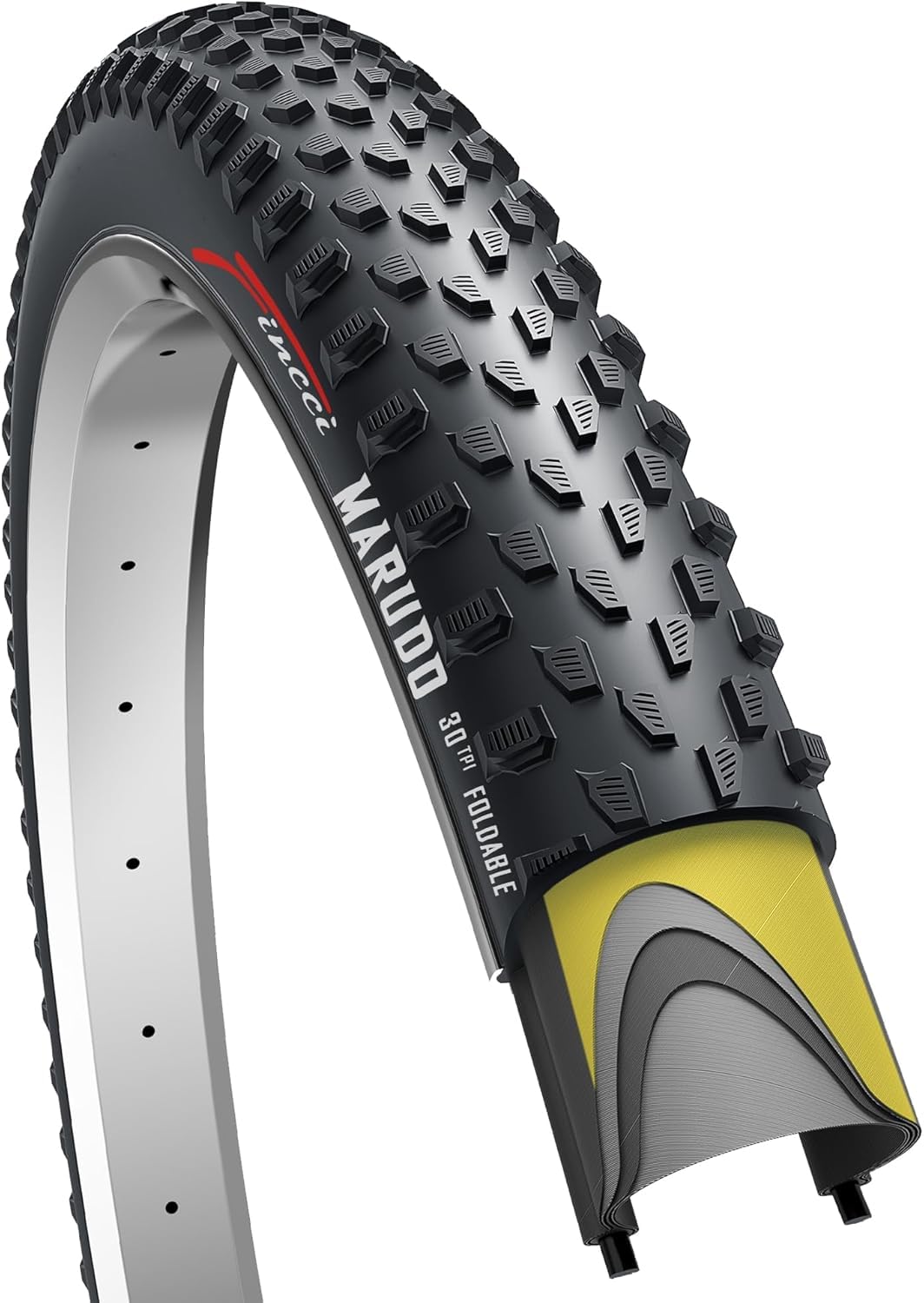 Fincci 29x2.10 Foldable Bike Tyre 52-622 Gravel Tyre Maarudo with 1mm Anti Puncture Proof Protection for MTB Mountain Hybrid Road Bike Bicycle with 29 x 2.10 Tyres