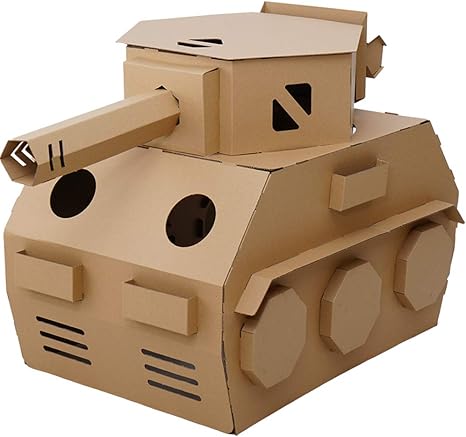 Amazon 組立品 ままごと ダンボール おもちゃ キッズ テント 紙のおもちゃ ｄiy バオバブ紙器 戦車 ままごと ごっこ遊び おもちゃ
