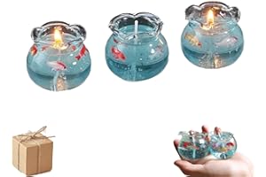 Mini Bubble Fish Tank Candle, Cute Bubble Fish Candle, Ocean Themed Gel Wax Candle for Desk Office Ornament, Creative Party F