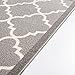 [Set of 7] Grey Stair Tread Rugs | Modern Design Trellis Lattice Carpet Pads [Easy to Clean] Rubber Non-Slip Non-Skid Backing | Nylon Low Pile 9