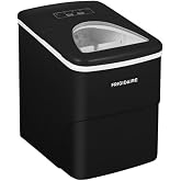 Frigidaire, 26 Lbs Portable Compact Icemaker, Ice Making Machine, Black, White, Medium