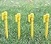 Outdoor Stakes with an Anchor for Outdoor Blankets and Tents - Durable Plastic, Safety Yellow (5.8