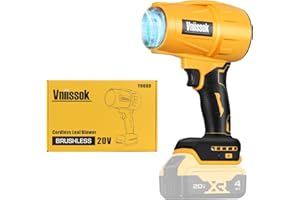 VNIISSOK Electric Cordless Leaf Blower Dust Blower for DEWALT 20V Battery, High-Speed Motor Handheld Jet Fan Air Blower for Patio Cleaning, Lawn Care, Blowing Leaves and Dust (No Battery/Charger)