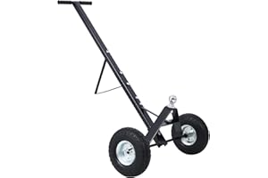 KUFUH Durable Trailer Dolly Mover, Heavy Duty Boat Trailer Dolly with 12" Pneumatic Tires up to 600 lbs Capacity, Cast Iron Trailer Mover Dolly, Black
