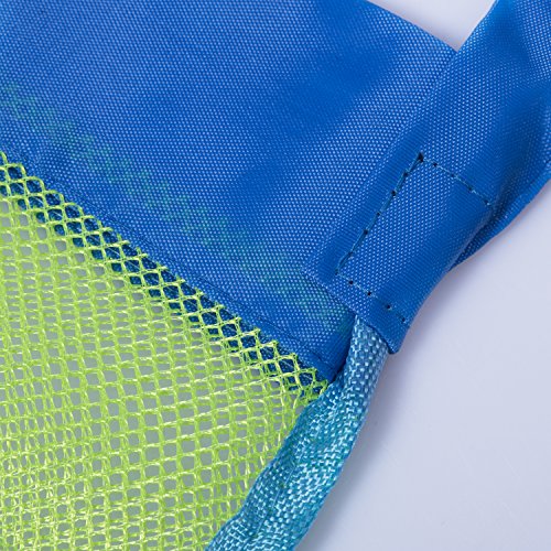 Hibery 2 Pack Mesh Beach Bag Tote, Sand Beach Toy Bag Shell Bags Away from Sand or Water for Holding Children's Toys, Swimming Equipment Storage & Other Beach Items (Large & Small Size)