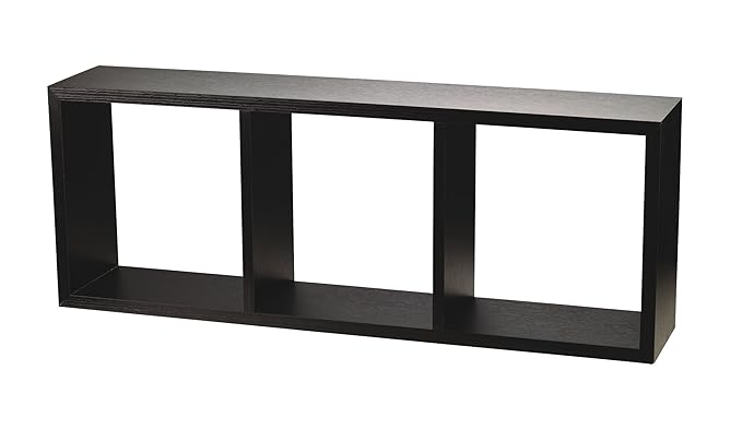 King Home m1106052/A Regal Kubus 3 Ablagen aus MDF, Wenge, 80 x 30 x 15