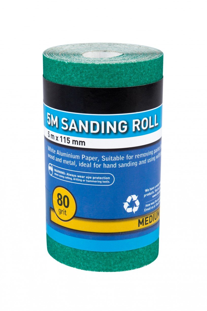Blue Spot Tools 19858 5mtr 115mm Sanding Roll 80 Grit