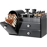 TRQWRO Makeup Organizer,Vanity Organizer with Makeup Brush Holder,Large Skincare Organizers and Bathroom Countertop Organizer,Storage Lipstick,Perfume,Nail Polish,Beauty,Gifts for Women