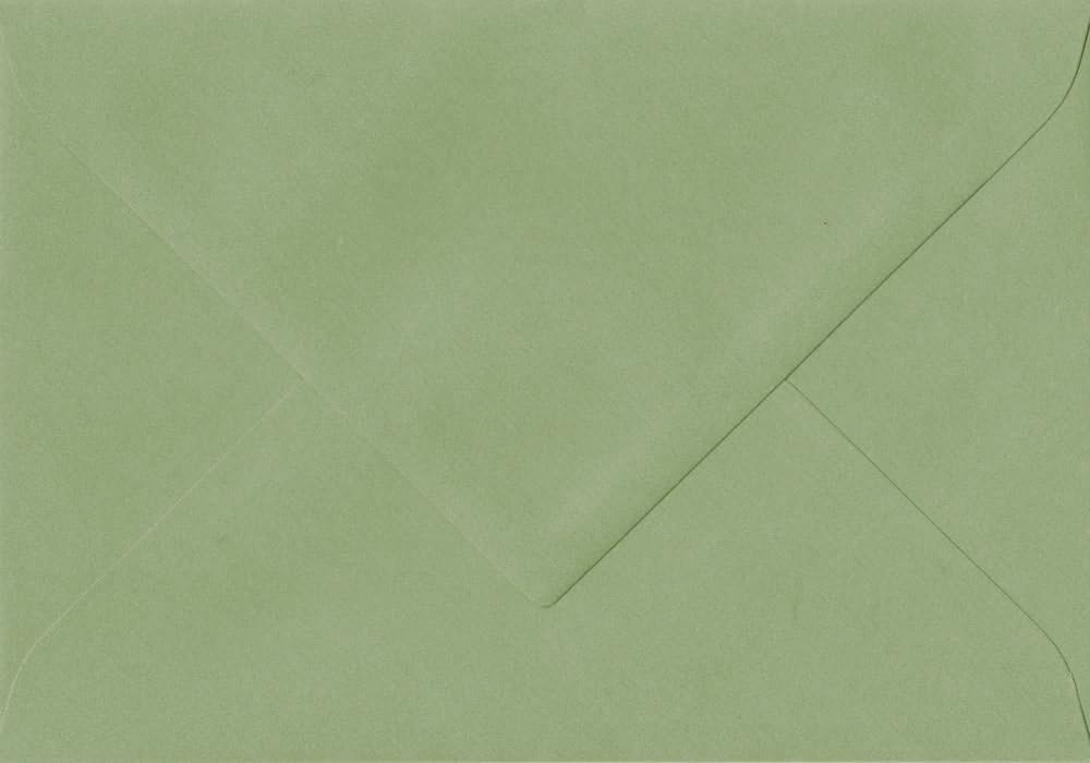 Pack of 25 Wedgwood Green 135mm x 191mm Gummed 100gsm 5x7 Paper Coloured Envelopes