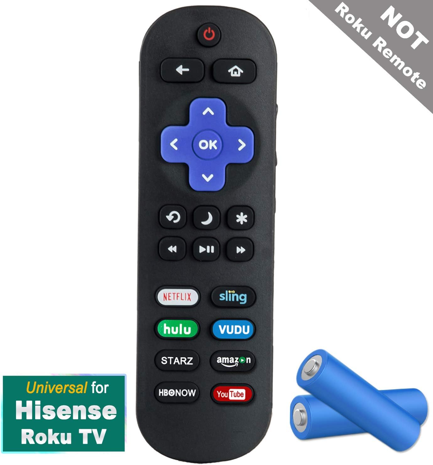 Replacement for Hisense Roku TV Remote, Universal for