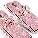 LG G7 ThinQ Case,LG G7 Case,Glitter Cute Phone Case Girls with Kickstand,Bling Diamond Rhinestone Bumper Ring Stand Sparkly Luxury Clear Thin Soft Protective LG G7 ThinQ Case for Girl Women Rose Gold