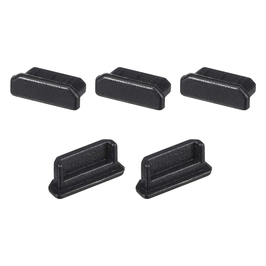 sourcing map 5pcs Male Anti Dust Silicone Cover Port Protectors 10mmx2.5mm Black