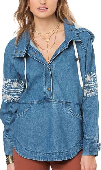 denim pullover women's