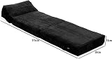 Gilda Jazz Chair Bed Fold Out Futon Single Mattress Corduroy Black view 3