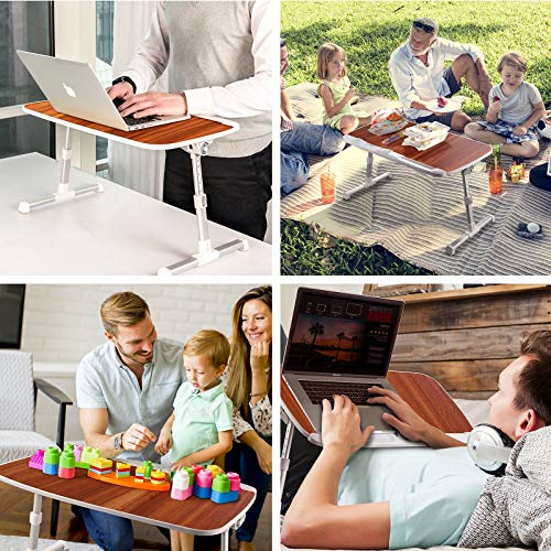 image for Laptop Table for Bed, TaoTronics Foldable Lap Desks, Bed Desk Height A