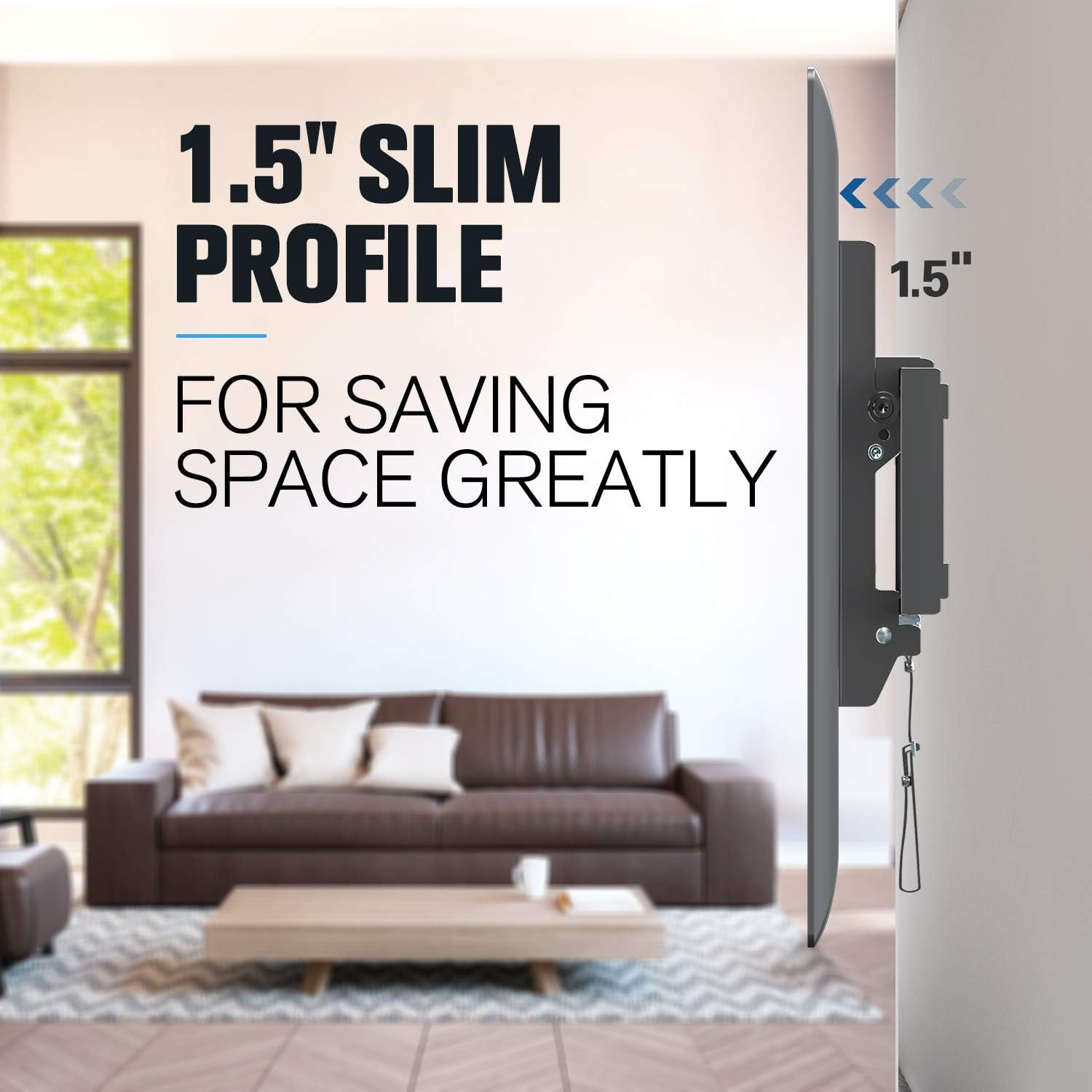 Mounting Dream UL Listed TV Mount for Most 37-70 Inches TVs, Universal Tilt TV Wall Mount Fits 16", 18", 24" Studs with Loading 132 lbs & Max VESA 600x400mm,Low Profile Wall Mount Bracket MD2268-LK: Electronics